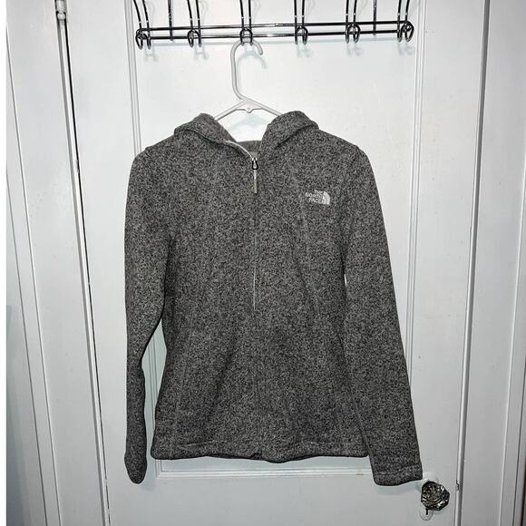 The North Face gray sweater fleece full-zip jacket size S - Picture 1 of 6